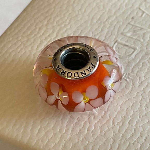 Pandora glass orange charm - Picture 1 of 5